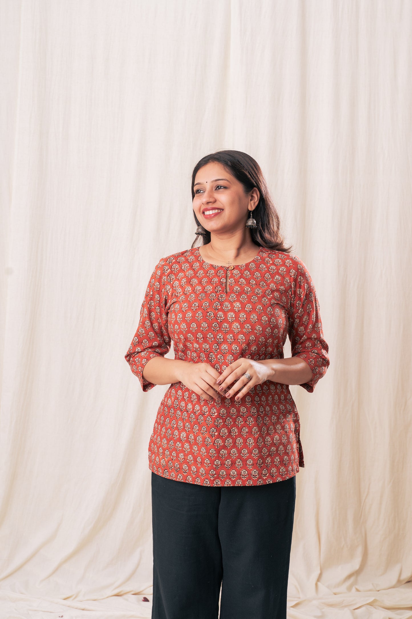 Red Keyhole tunic
