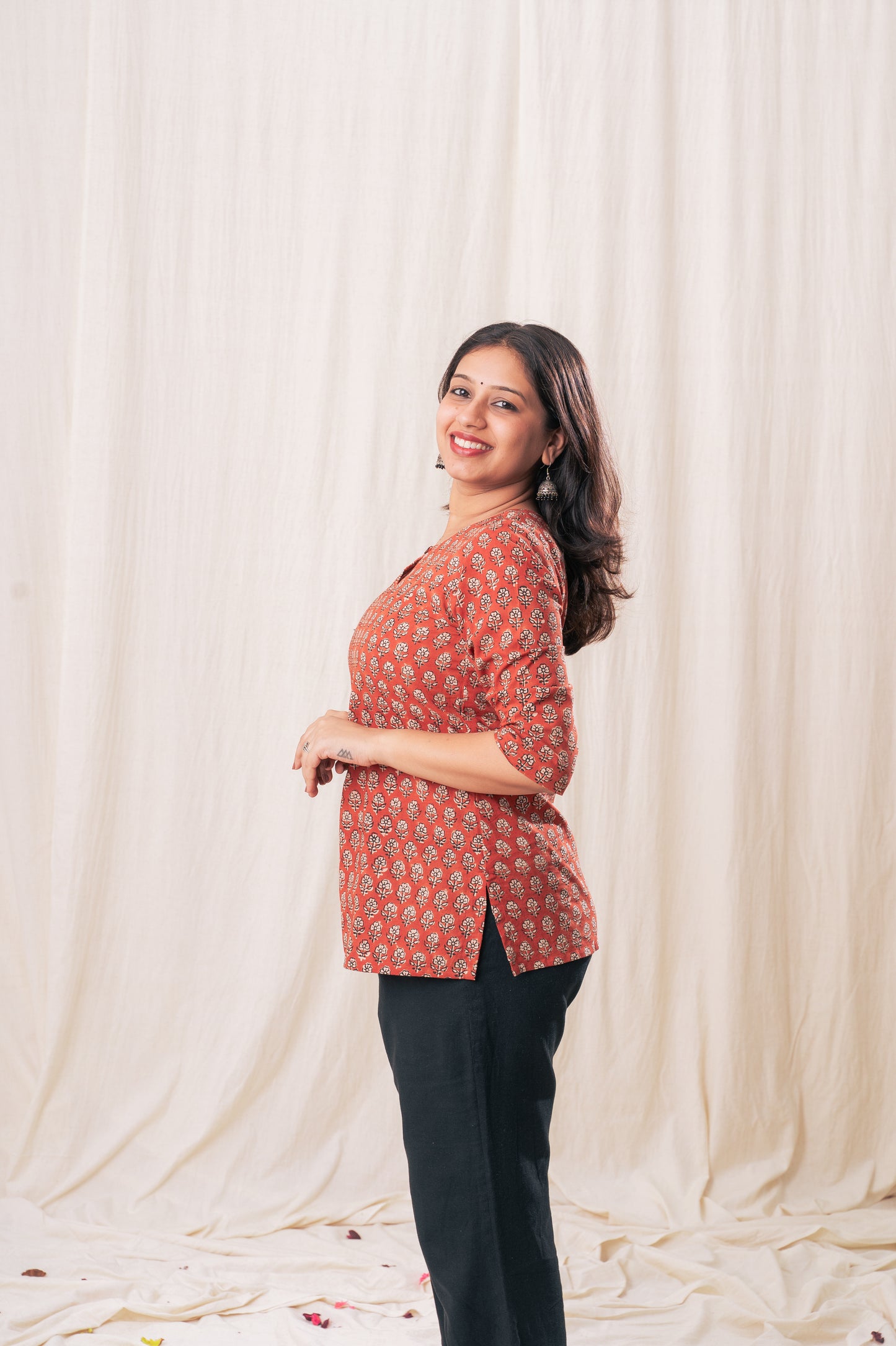 Red Keyhole tunic