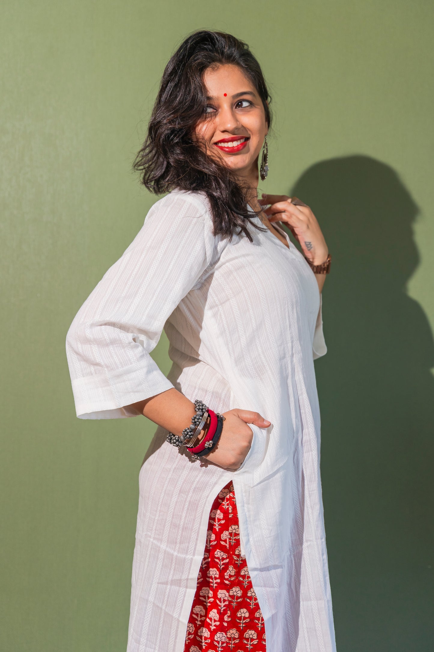 White Straight Kurta