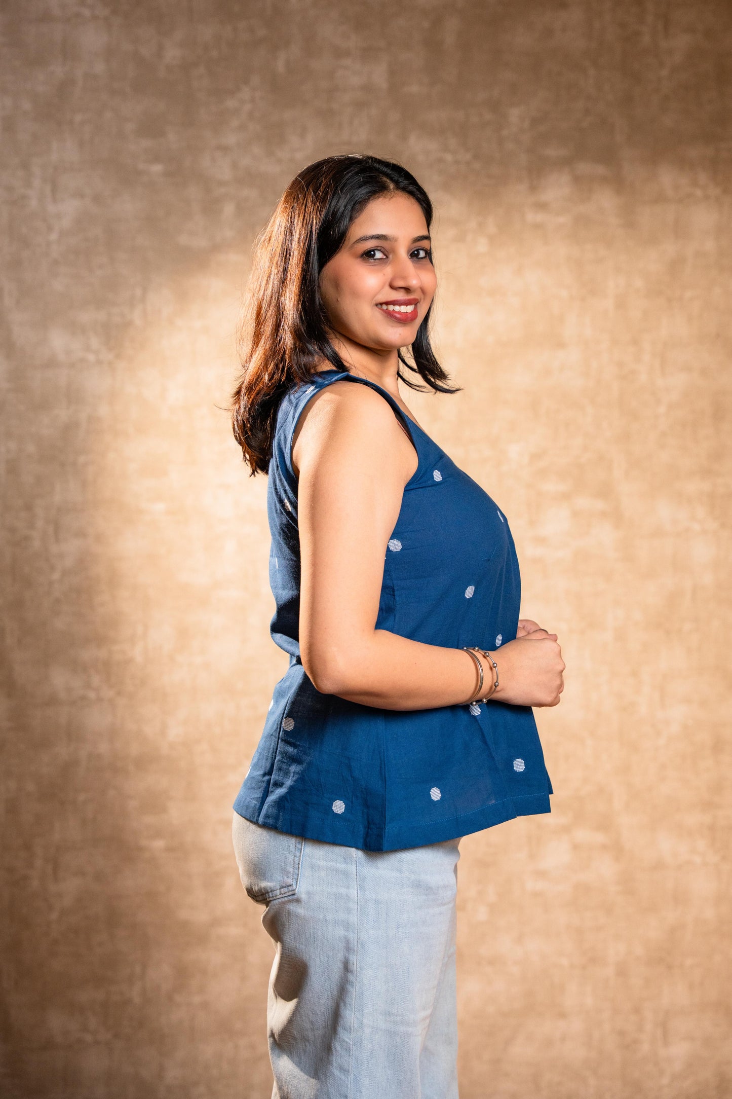 Blue Sleeveless Tunic