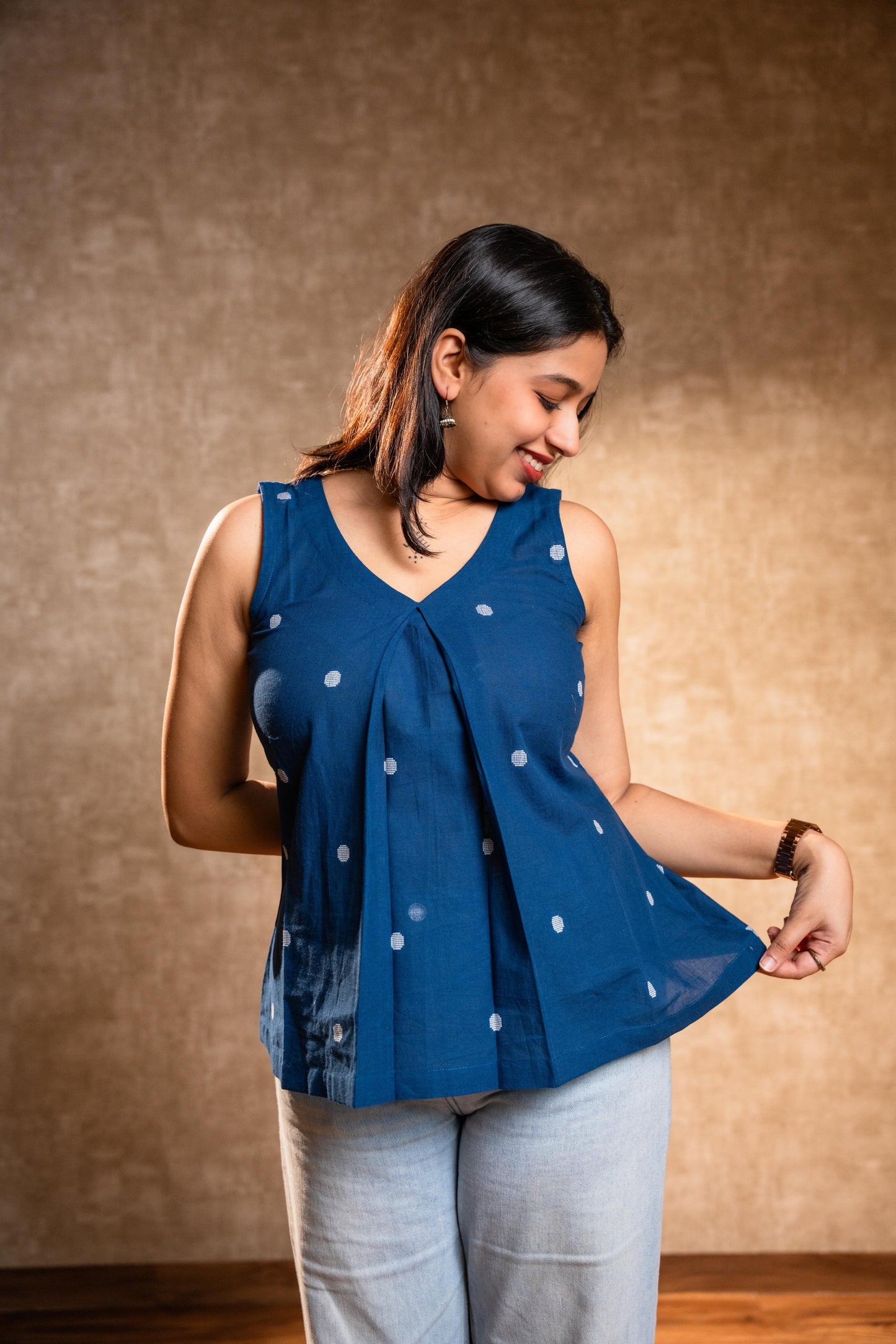 Blue Sleeveless Tunic