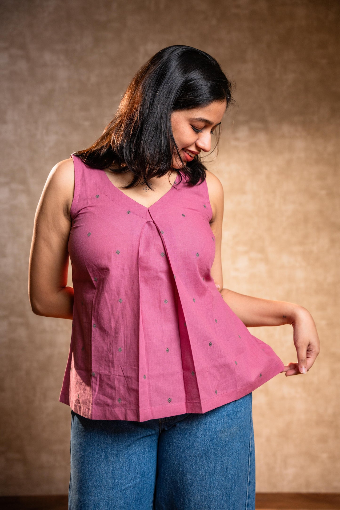 Pink Sleeveless Tunic