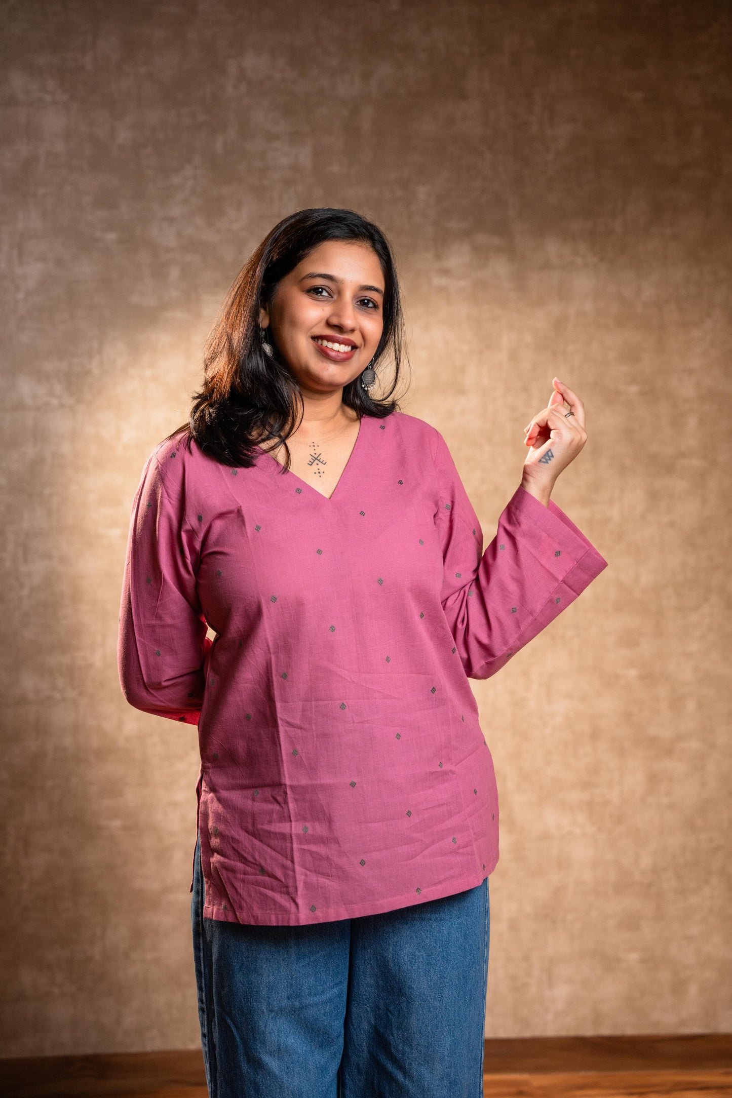 Pink Full Sleeves Tunic