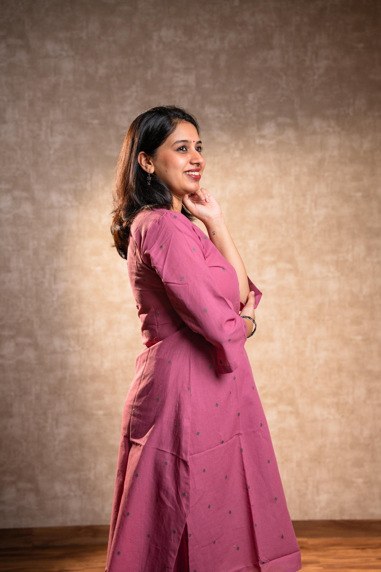 Pink Full Sleeves Kurta