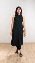 Black Incut Kurta
