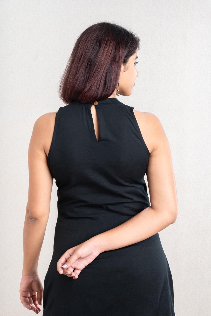 Black Incut Kurta