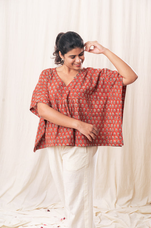 Red Kaftan Top