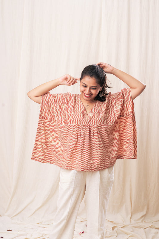 Zig Zag kaftan Top
