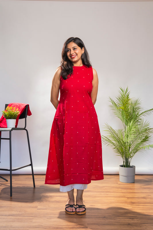 Red and White Incut Set