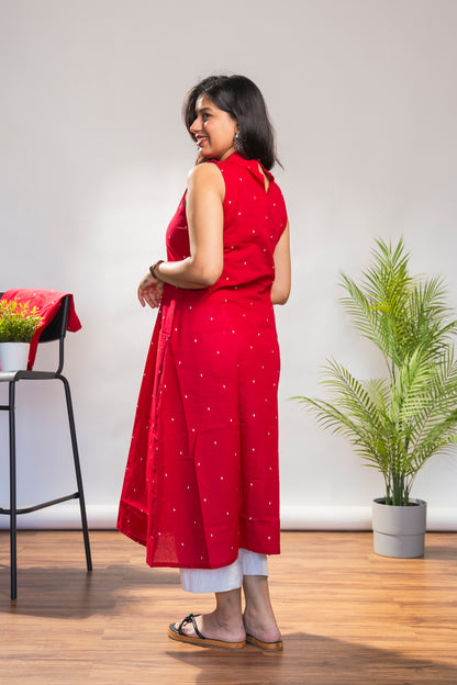 Red and White Incut Set