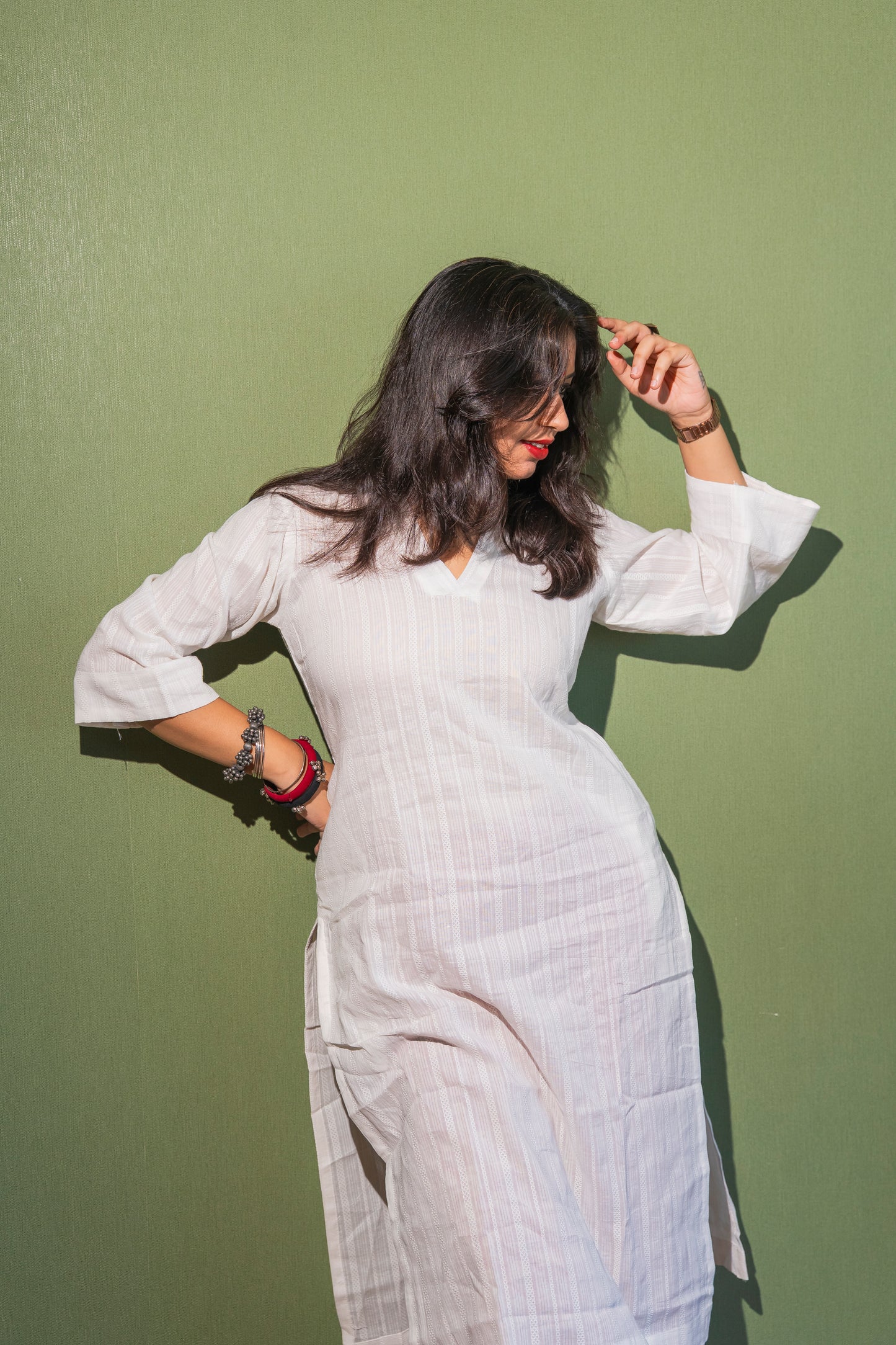 White Straight Kurta