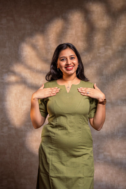 Light Green Straight Panel Kurta