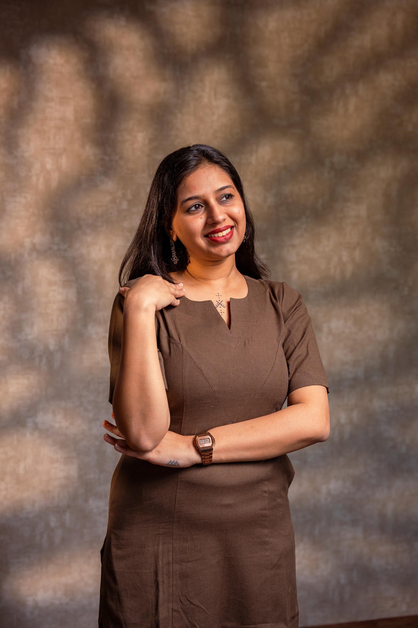 Asha Panel brown Kurta