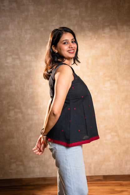 Black Sleeveless Tunic