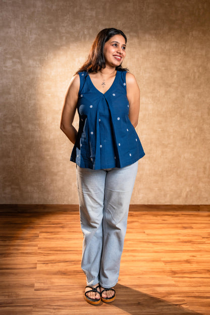 Blue Sleeveless Tunic
