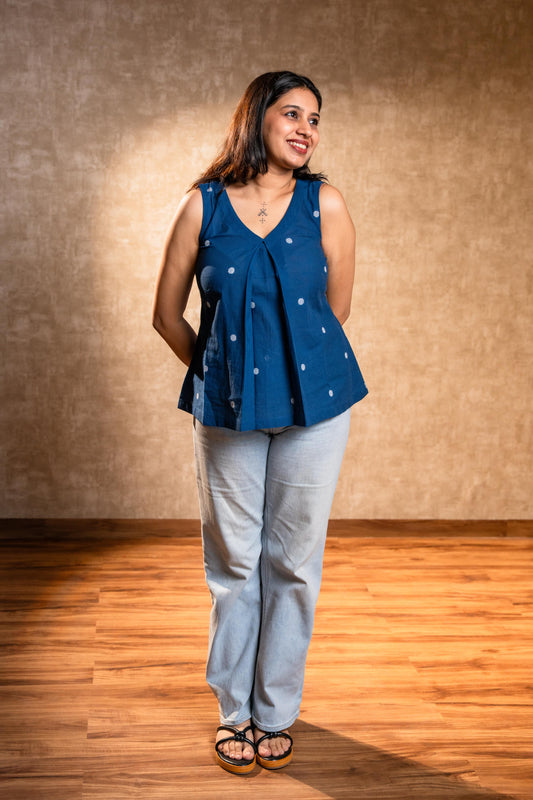 Blue Sleeveless Tunic