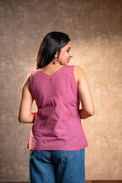 Pink Sleeveless Tunic
