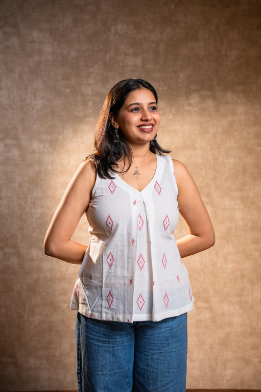 White Sleeveless Tunic
