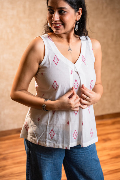 White Sleeveless Tunic