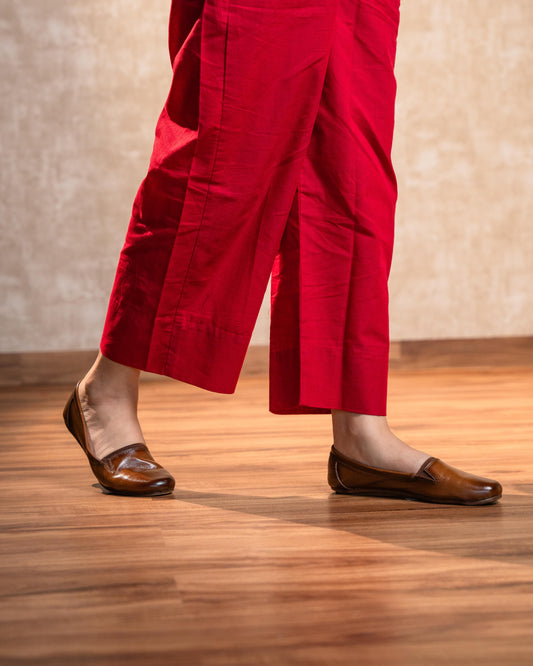 Red Cotton Pant