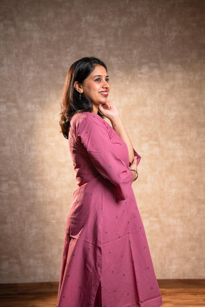 Pink Full Sleeves Kurta