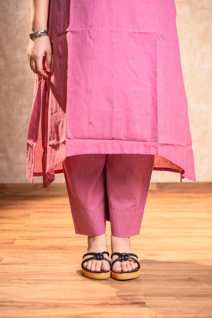 Pink Full Sleeves Kurta Set
