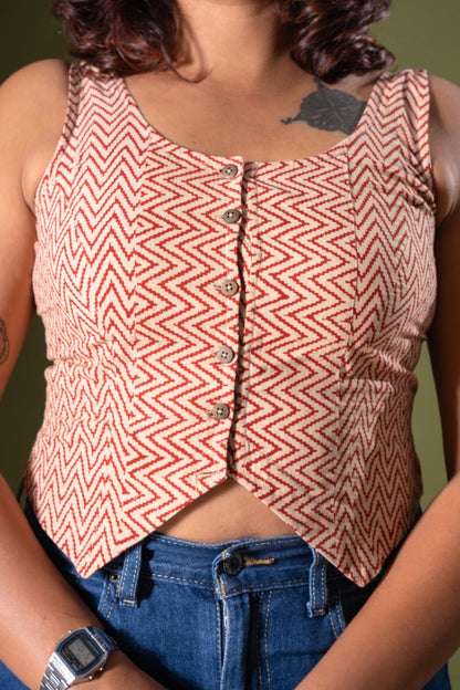 Zig Zag Vest Top