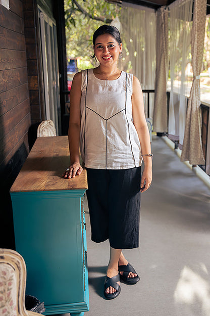 Cotton Linen White Tunic