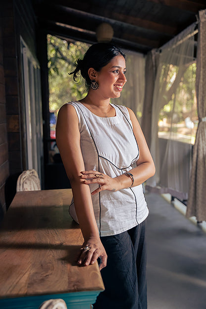 Cotton Linen White Tunic