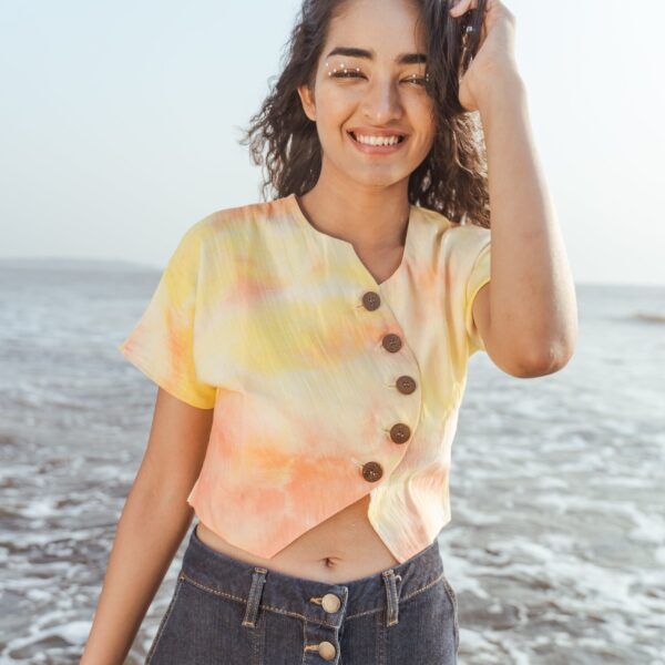 Uneven Crop Shirt