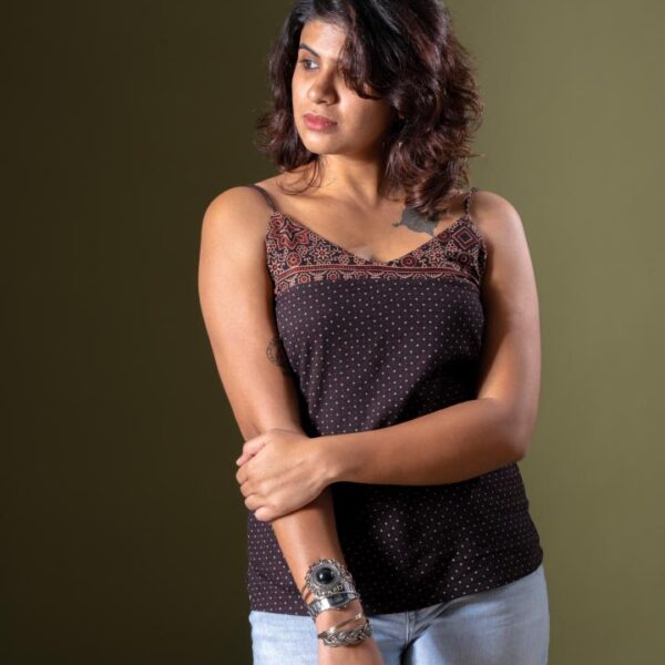 Ajrakh Polka Cami Top