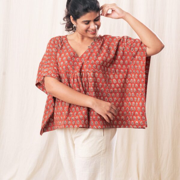 Red Kaftan Top
