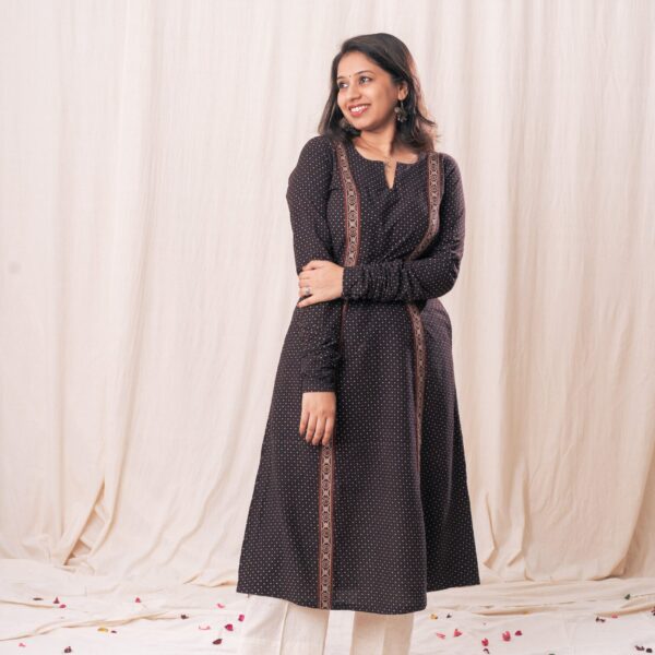 Ajrakh Churi Sleeve Kurta