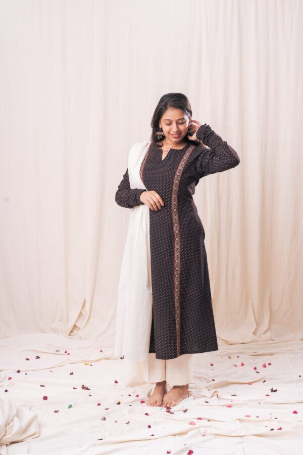 Ajrakh Polka Churi Sleeve Set - Image 3