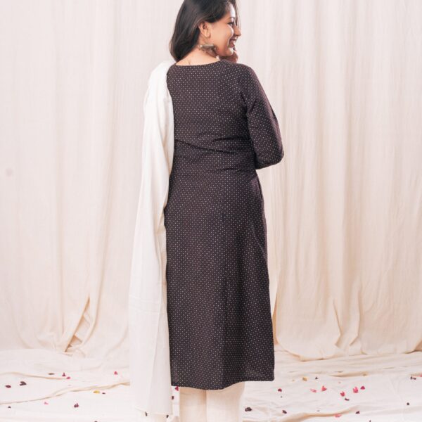 Ajrakh Polka Churi Sleeve Set