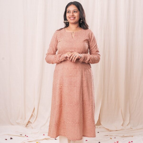 Zig Zag Churi sleeve Kurta
