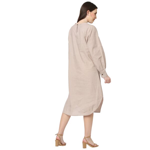 Beige Double Yoke Dress - Image 2