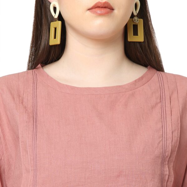 Pink Double Yoke Dress - Image 3