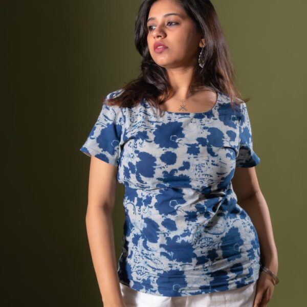 Indigo Blue T Shirt Top