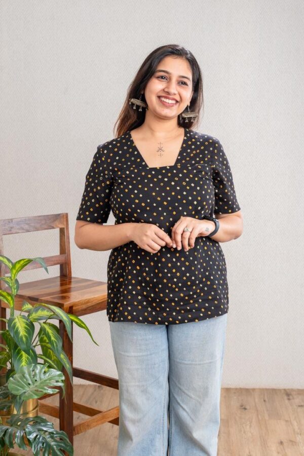 Black Bandhani Tunic - Image 4