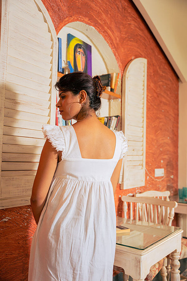 White Frill Dress - Image 2